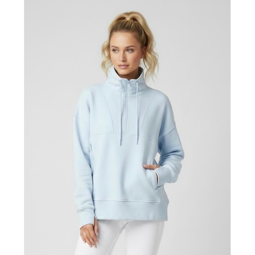 Old Navy Active Dynamic Fleece Quarter Zip Pullover Blue Large Sweatshirt